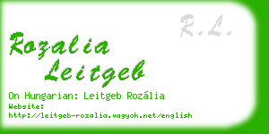 rozalia leitgeb business card