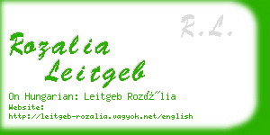 rozalia leitgeb business card